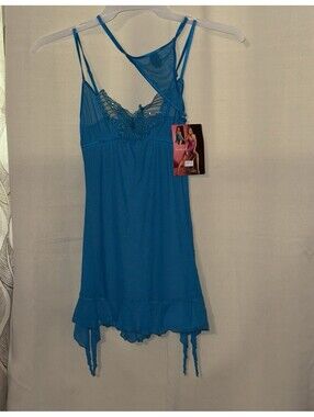 🎄 Women’s Extreme Fantasy Lingerie New With Tag Butterflies Medium 4097 Blue